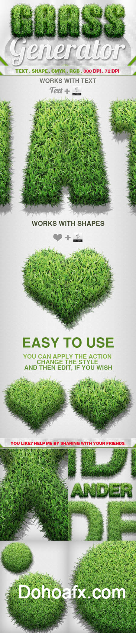 Tạo hiệu ứng mọc cỏ xanh cực nhanh bằng photoshop action