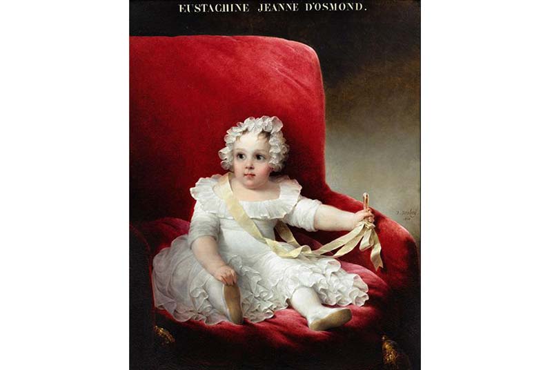 Jean Baptiste Isabey, “Chân dung Eustachine-Jeanne d’Osmaond”. Sơn dầu trên canvas. 98 x 72, 5 cm. Ước lượng: 30 000 – 40 000 € / $32.000 – 42.700