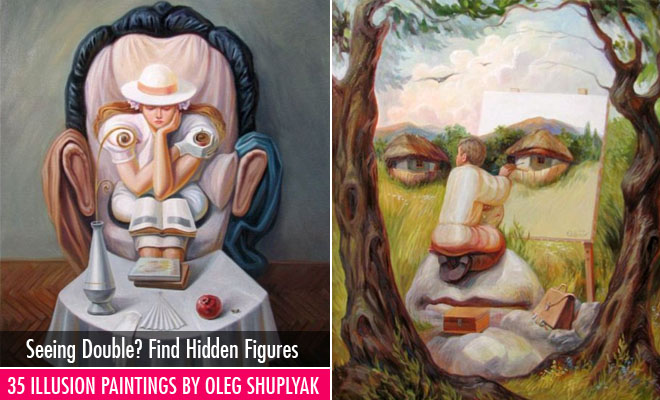 35 Mind-Blowing Illusion Paintings by Oleg Shuplyak - Find Hidden Figures