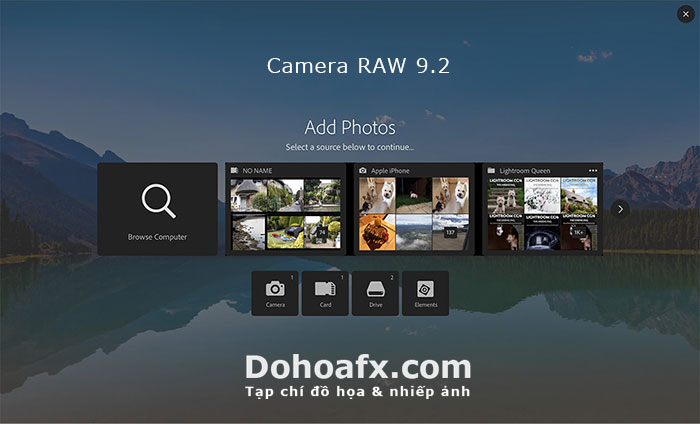 Download Camera RAW 9.2 mới nhất cho Photoshop CC 2015.2