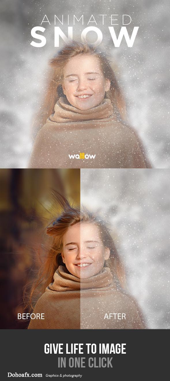 Photoshop Action làm tuyết bay trên tấm ảnh