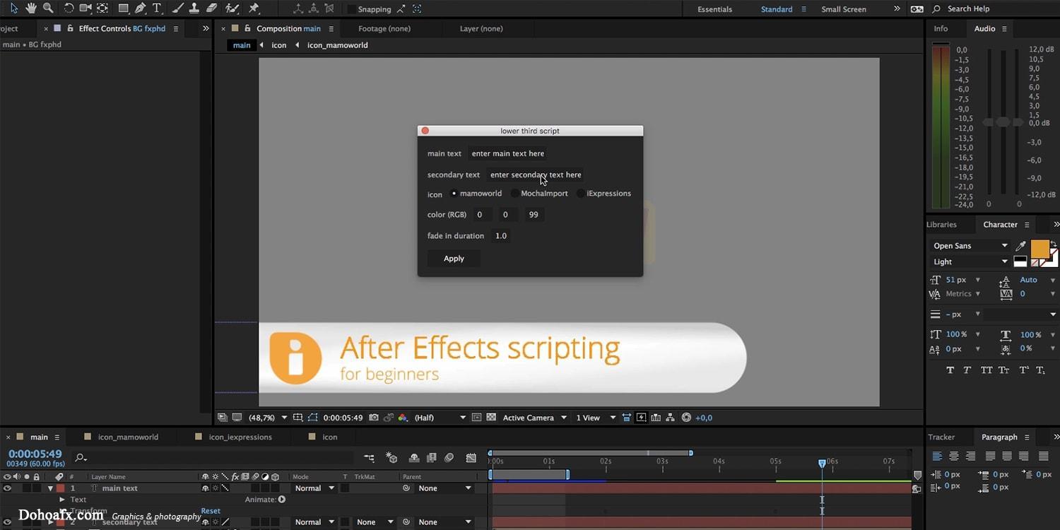Học về Scripting trong After Effects - giáo trình Video