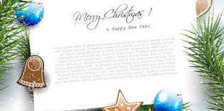 04 mẫu Vector Christmas greeting card tuyệt đẹp mùa giáng sinh