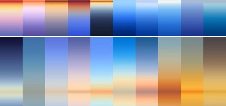 30 Real Sky Gradients - Nature Textures / Fills / Patterns
